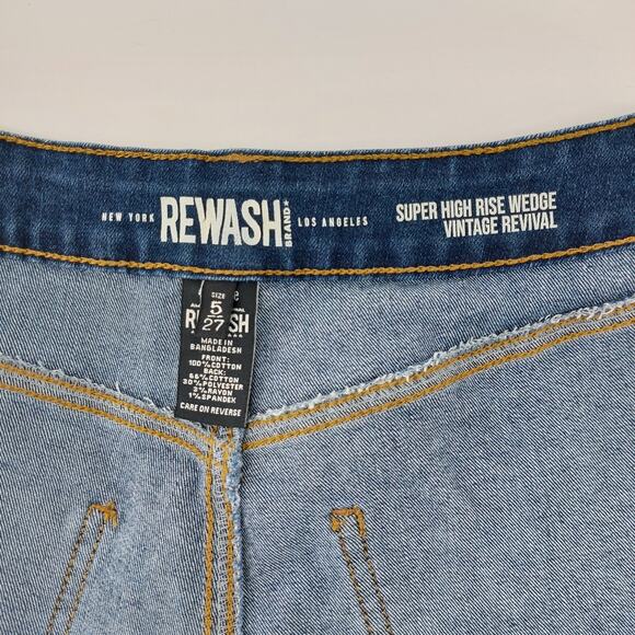 New York Rewash Blue Cut off Shots Denim Jean Sz 5/27 Daisy - Picture 6 of 16